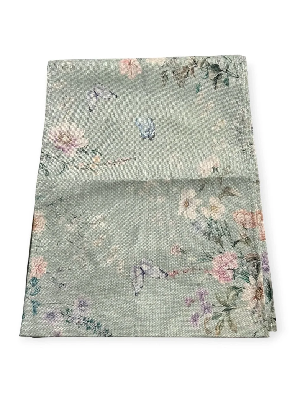 NWT! Floral Butterfly Green Table Runner - Brand
